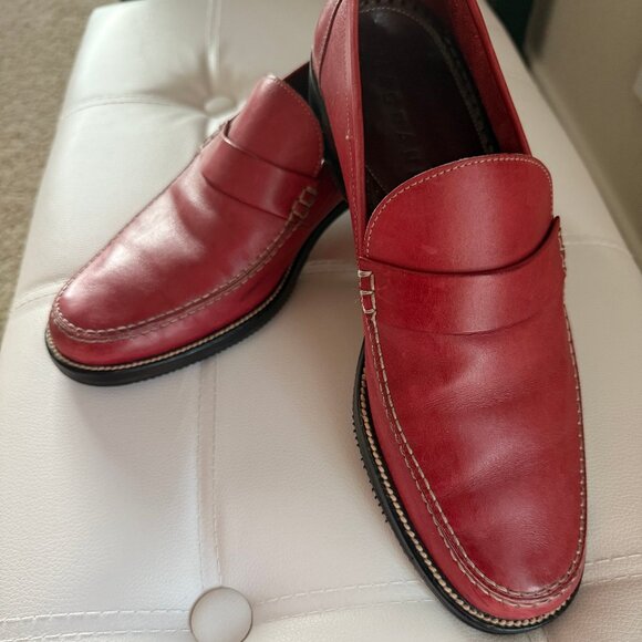 Magnanni, Red Men\'s Loafers, size 8D main image 7